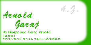 arnold garaj business card